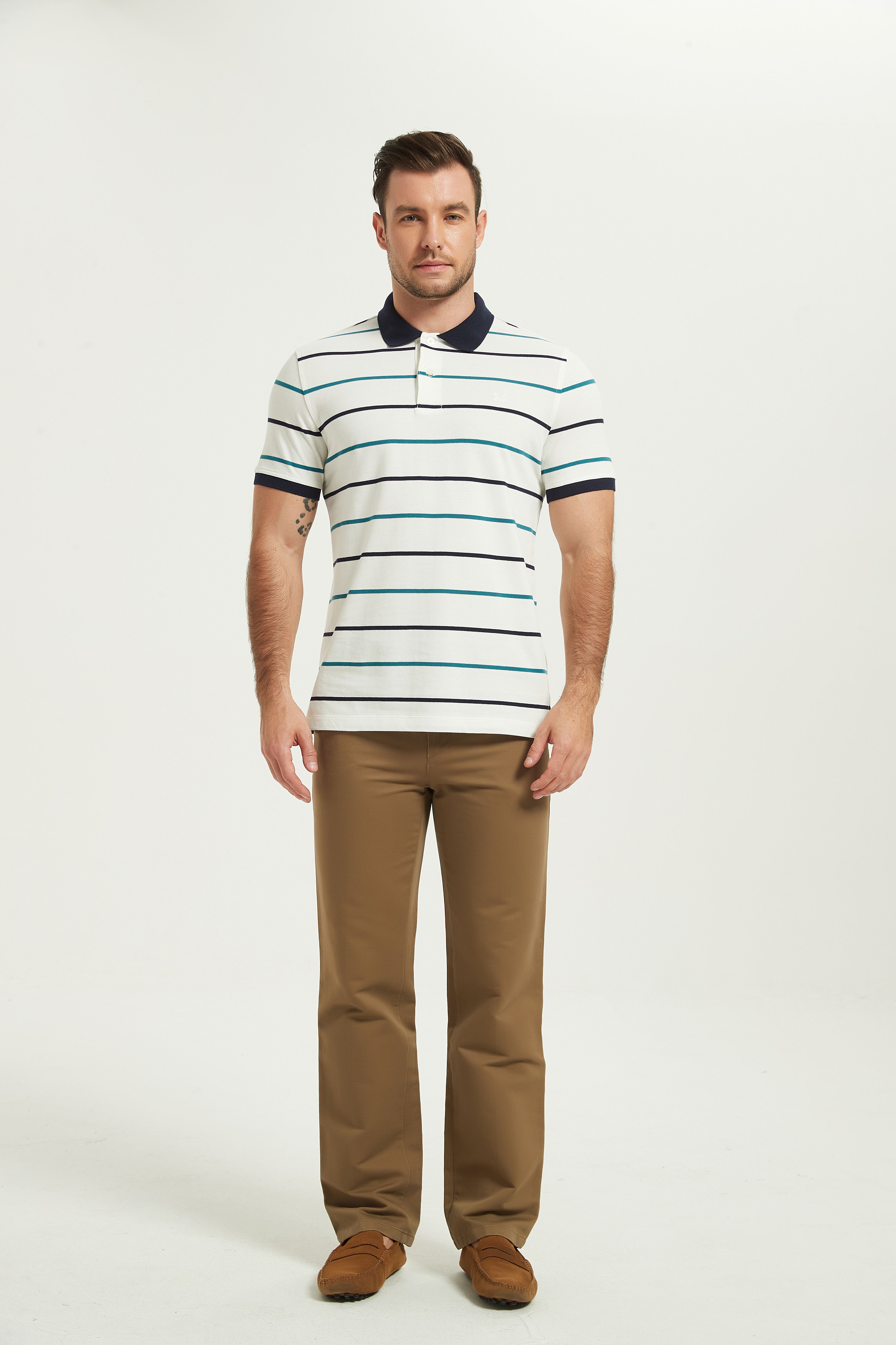 POLO Shirt-white stripes