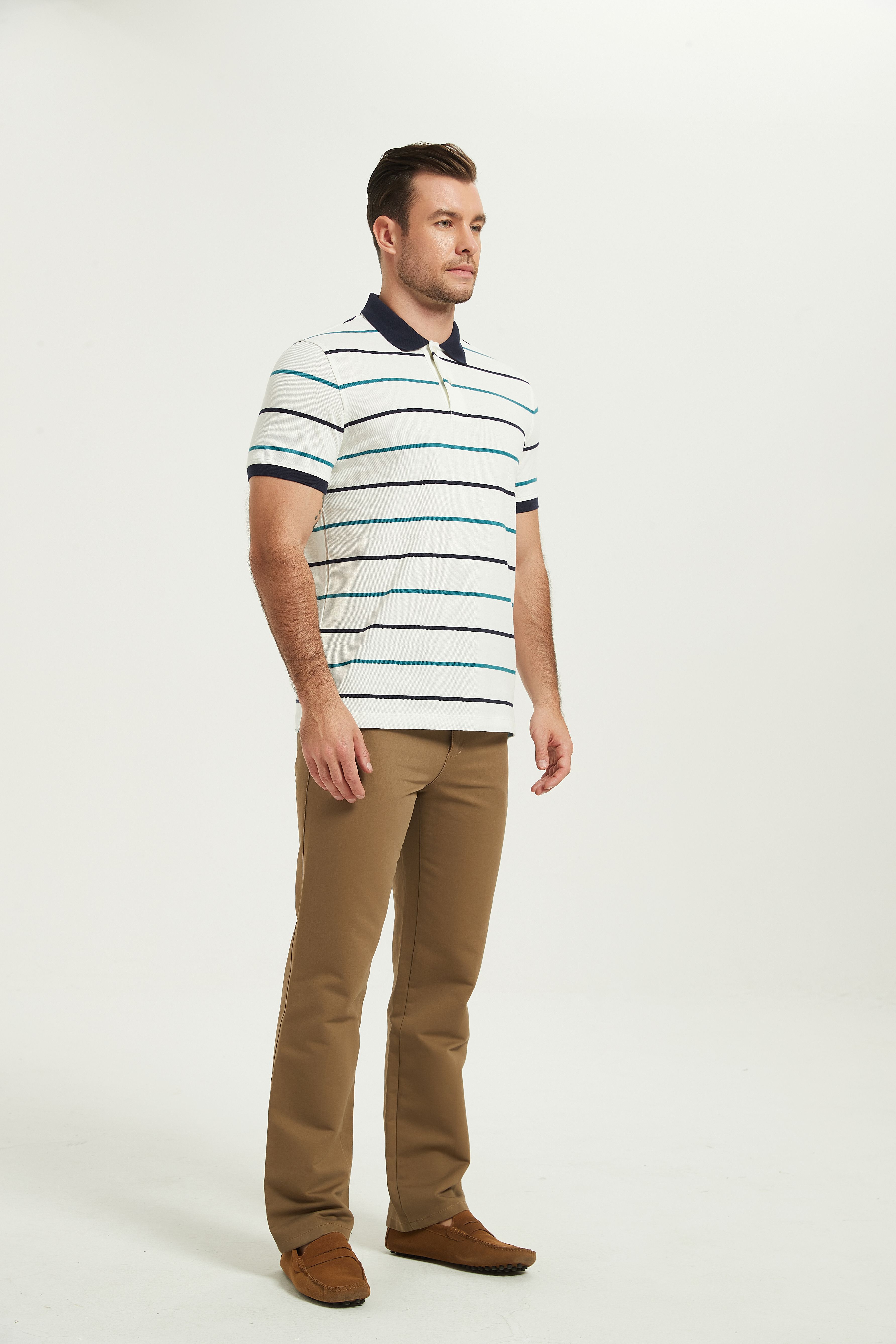 POLO Shirt-white stripes