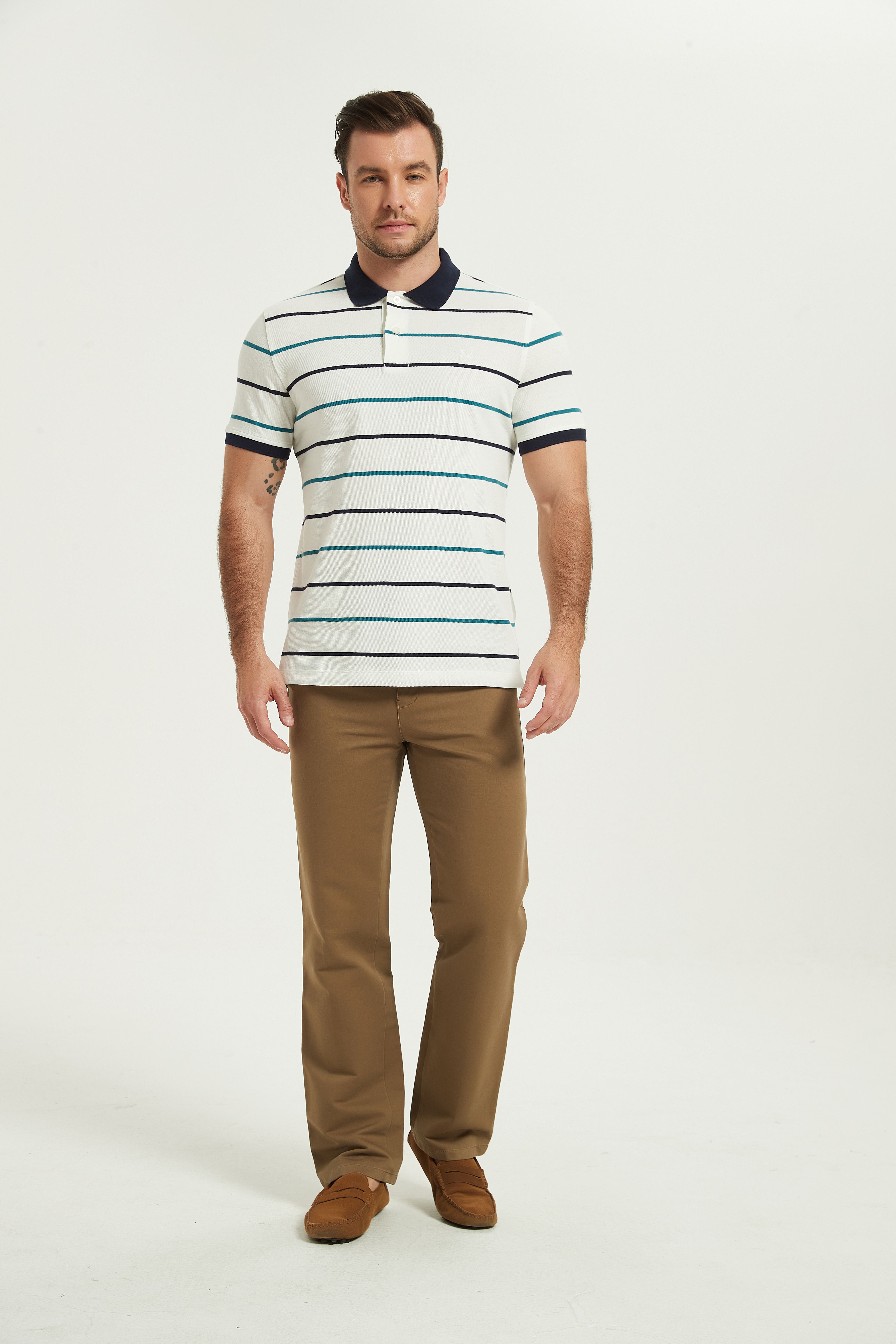 POLO Shirt-white stripes