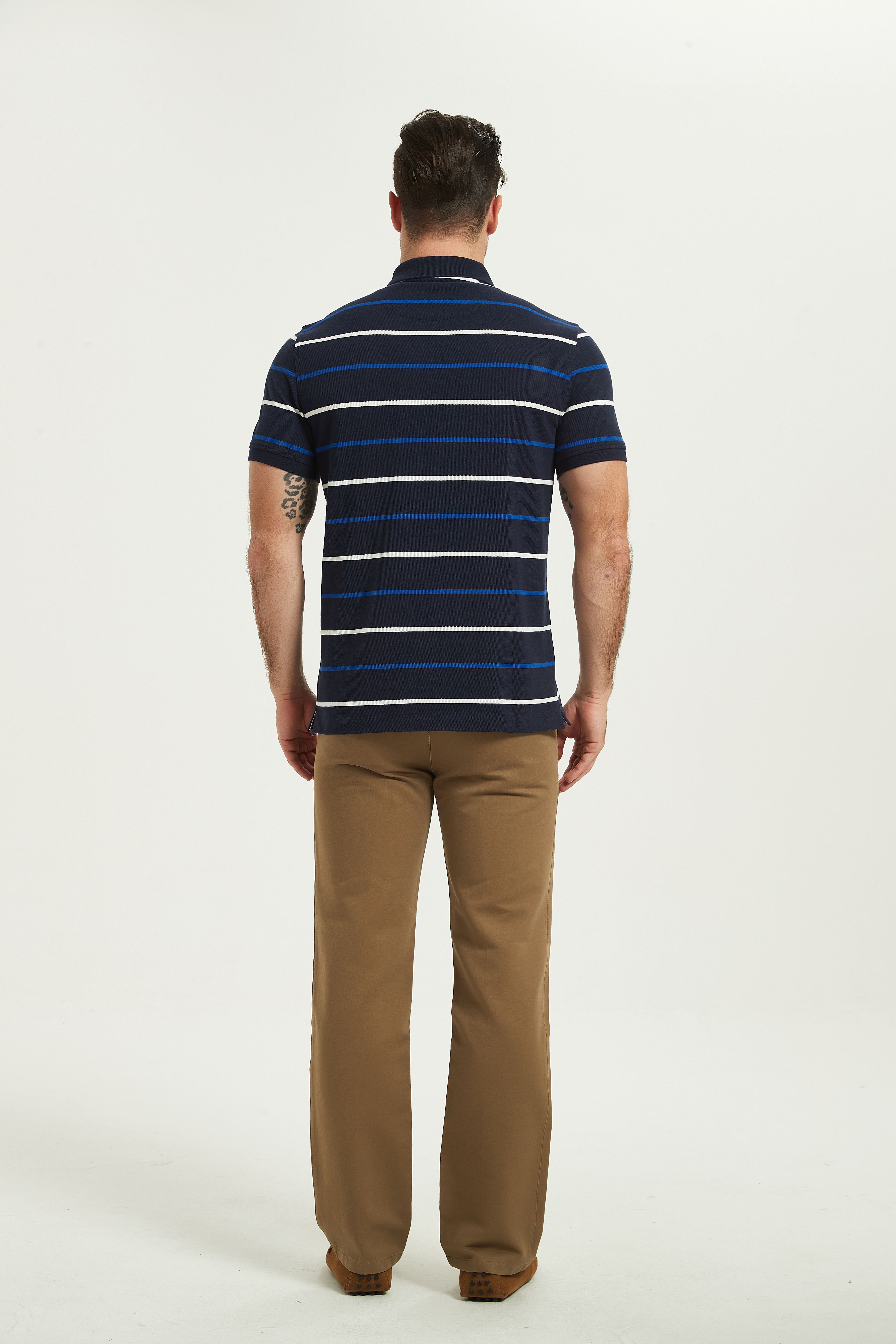 POLO Shirt-navy stripes