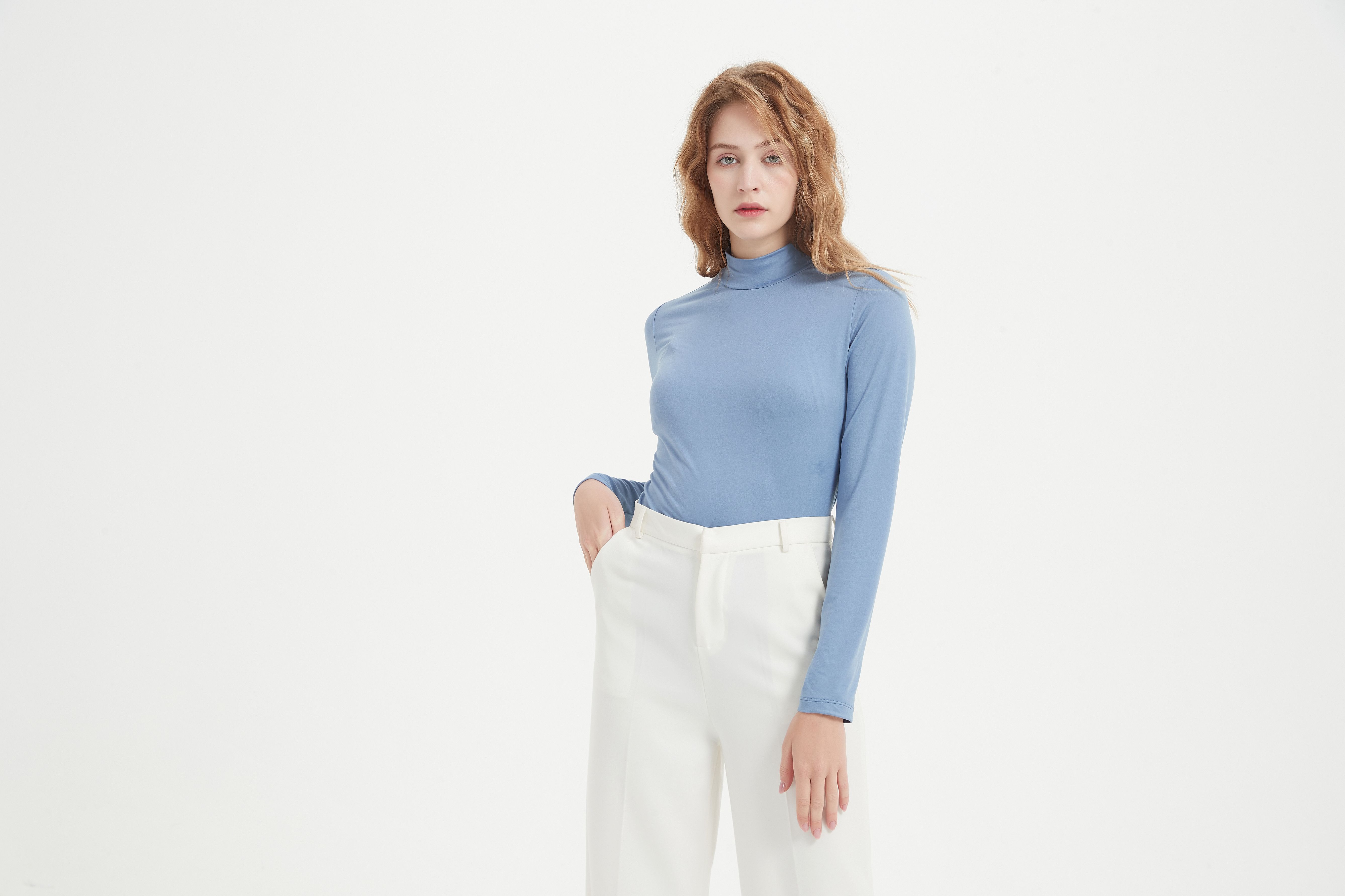Long Sleeved Undershirt-blue