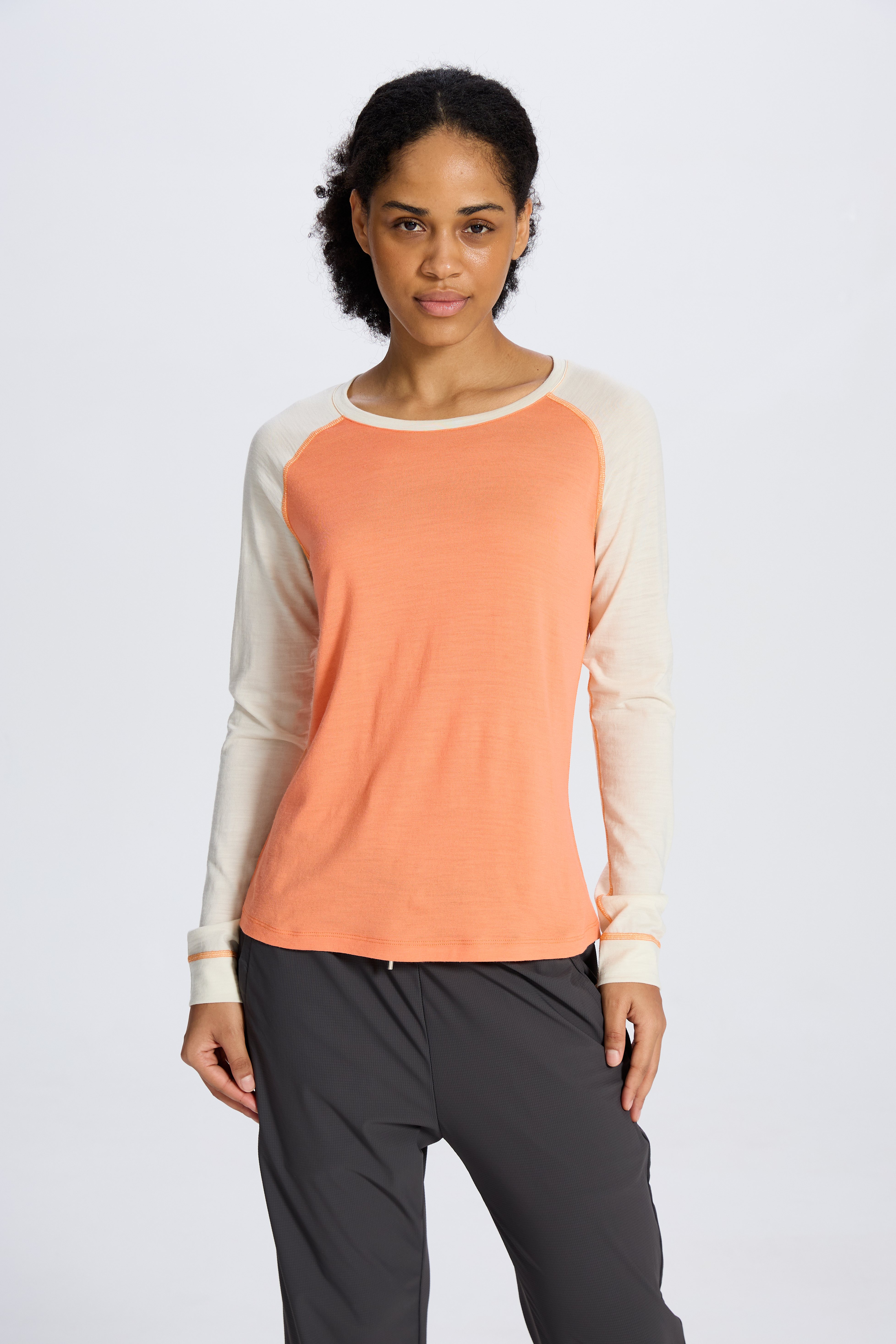 Wool Long-Sleeved Shirt-oragne