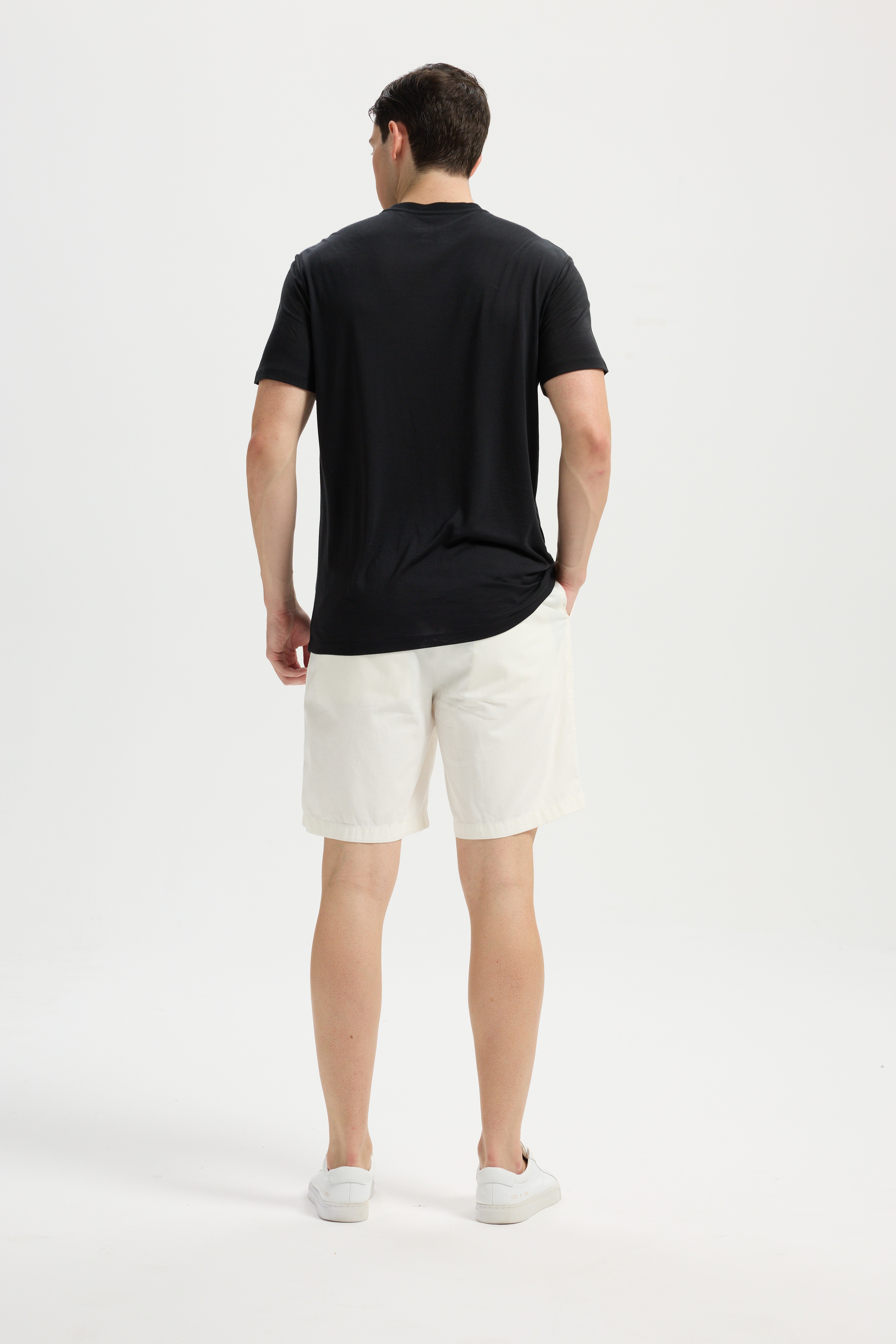 Wool Short-Sleeved Shirt-black