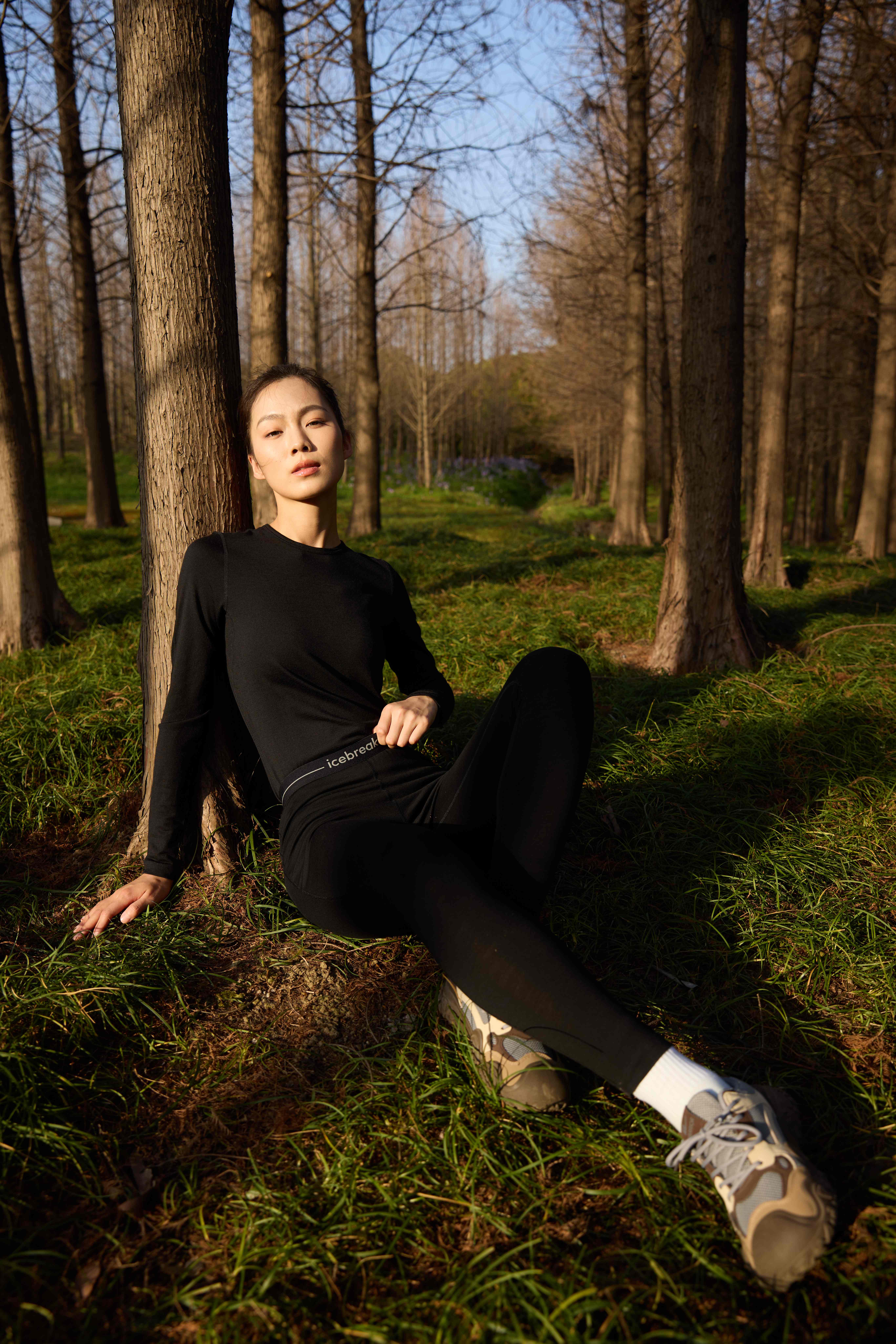 Woolen Long Trousers-black