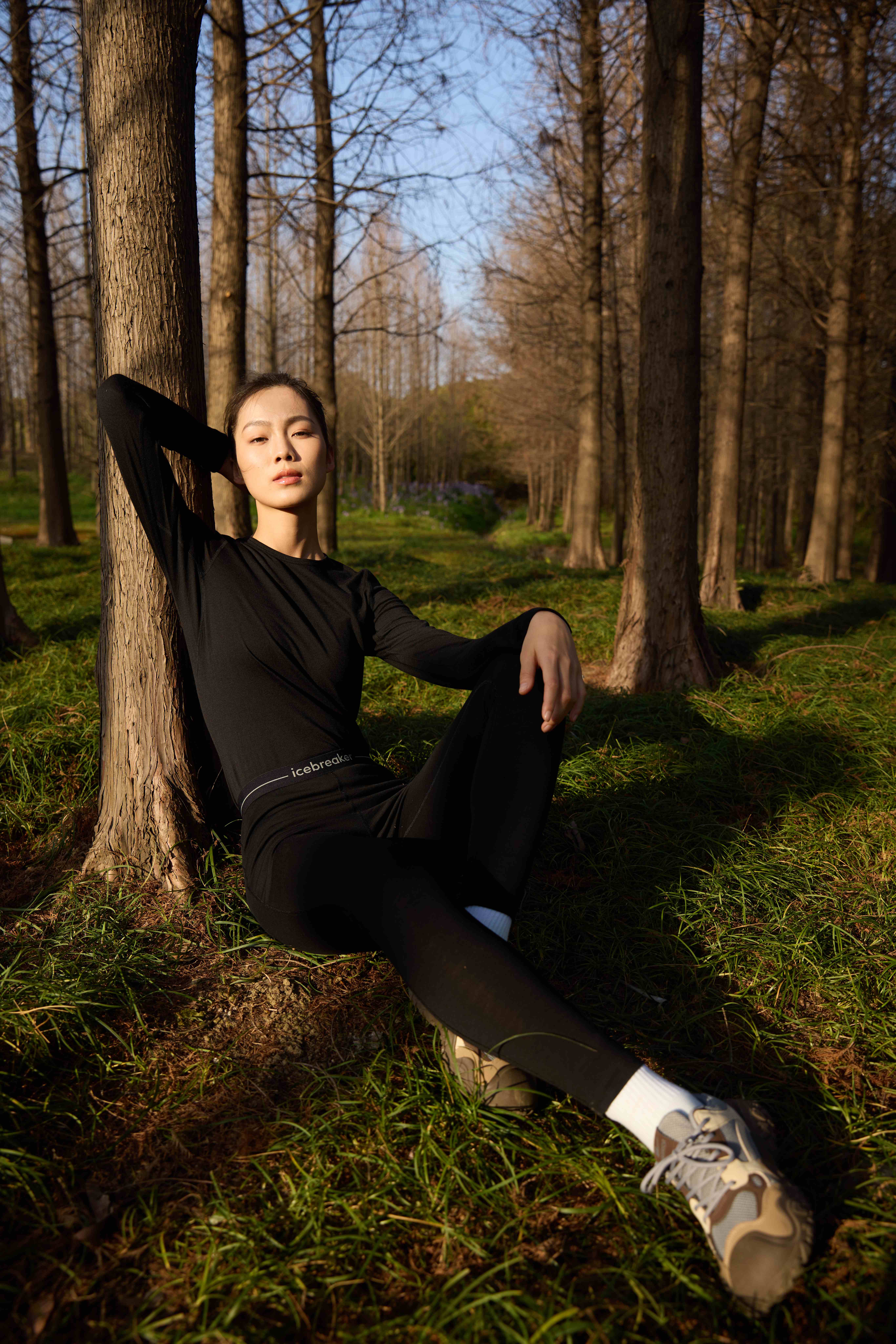 Woolen Long Trousers-black