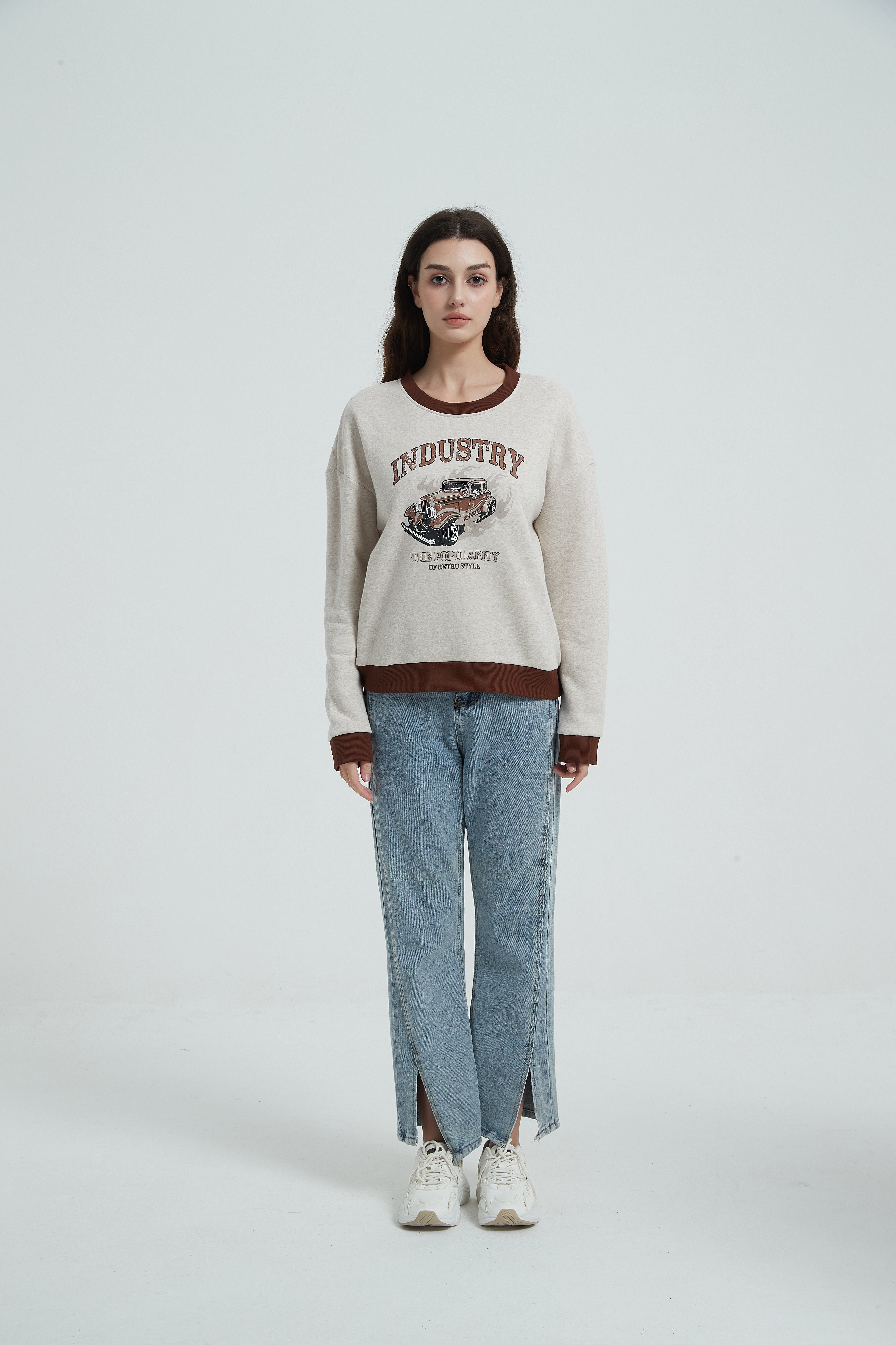 Ladies' Sweatshirt-white
